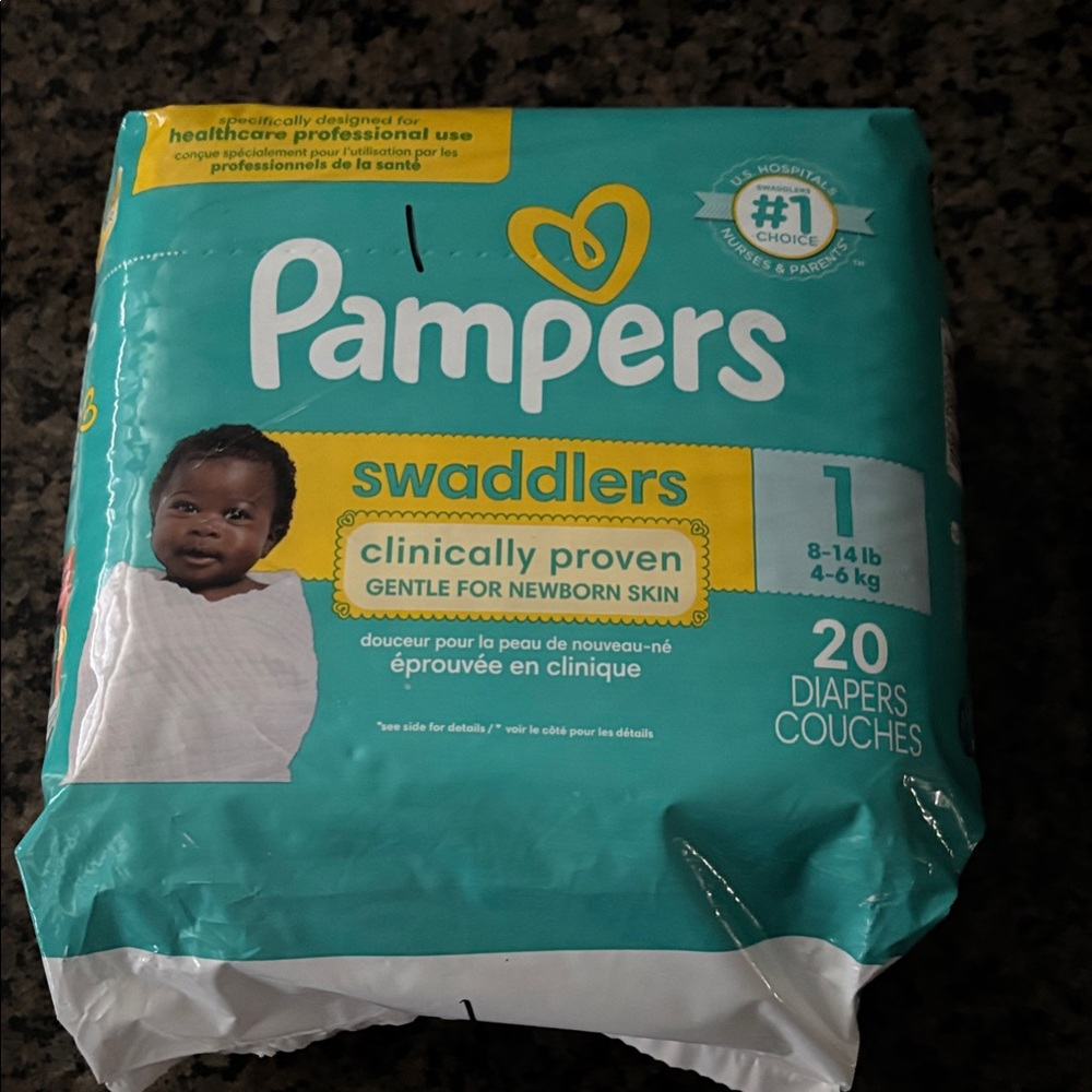 Pampers Swaddlers Diapers 20 diapers size 1